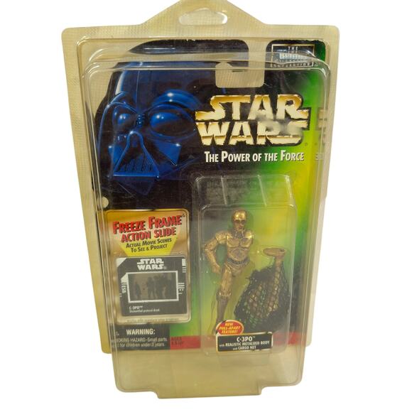 Star Wars The Power of the Force Green Card C-3PO Cargo net w/Freeze Frame - Picture 1 of 4